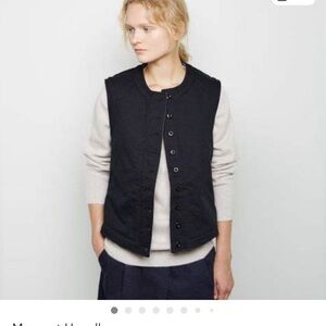 MHL Margaret Howell Navy Shearling Vest